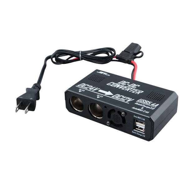 DC/DCコンバーターソケット/USBプラグ付　トラック24Vコンセントタイプ 502250 JET...