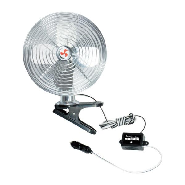 ルームファン(扇風機)レトロタイプ/クリップ固定式 トラック24Vシガープラグ　590346　JET...