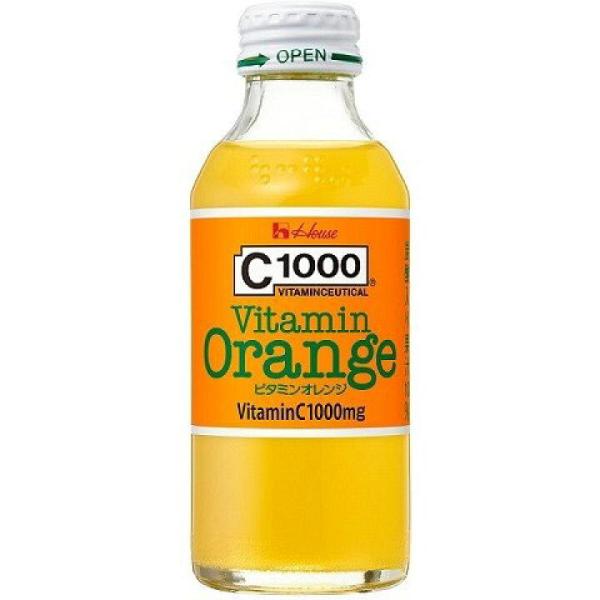 ハウスWF C1000 ビタミンオレンジ140ml × 6個 炭酸飲料 果汁 オレンジ C1000ビ...