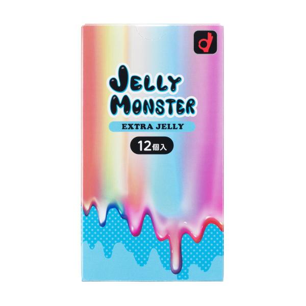 ジェリーモンスターモイスト12個 コンドーム 避妊具 スキン 天然ゴムラテックス フィット 伸縮性 ...
