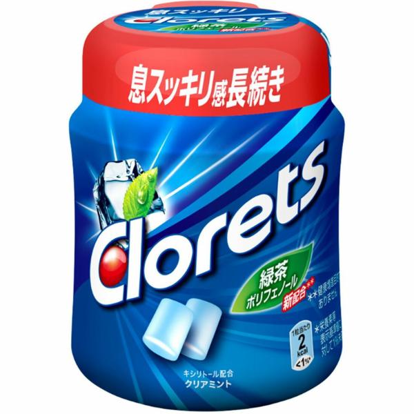 クロレッツ XP ボトルR クリアミント (粒ガム) 140g × 6個 おやつ ガム 口臭 眠気