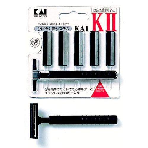 貝印 カミソリ KAI-K2(5個入) 二枚刃　シェーバー　替え刃