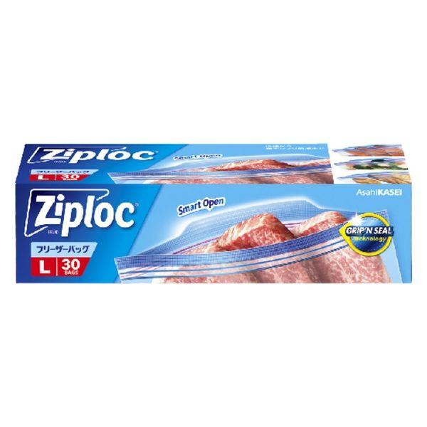 旭化成ホームプロダクツジップロック フリーザーバッグ L 大容量品(30枚入) ２種類のジッパー  ...