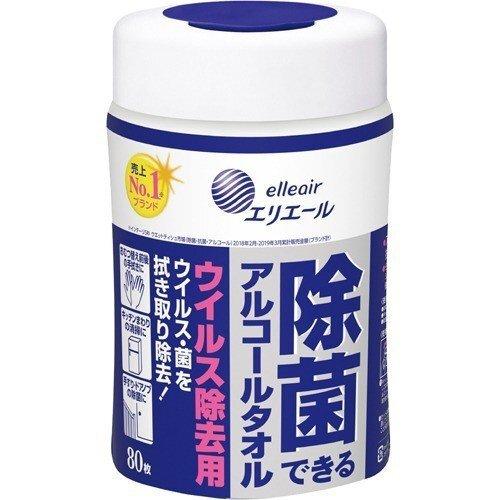 エリエール除菌アルコールＴウィルス除去本体８０枚