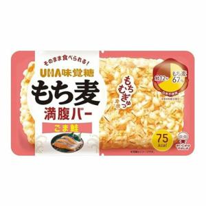 UHA味覚糖　もち麦満腹バー　ごま鮭　55g　1パック × 10個 もち麦 置き換え 間食 レトルト パックごはん レトルトご飯