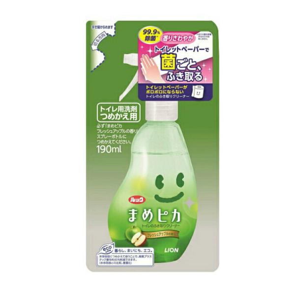 ルック まめピカ トイレのふき取りクリーナー つめかえ用(190ml) 除菌 殺菌 トイレ用