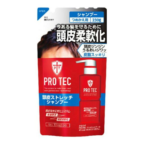 PRO TEC (プロテク) 頭皮ストレッチ シャンプー つめかえ用 230g ヘアケア 日用雑貨