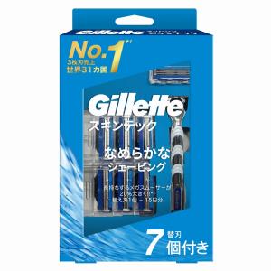 P＆G ジレット マッハシンスキンテック6B ホルダー付 替刃7個 GRスキンテツク カミソリ メンズ シェービング 長持ち