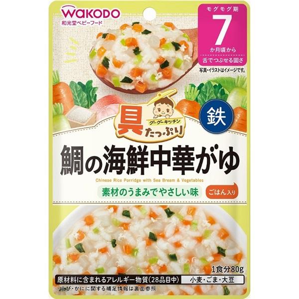 「アサヒグループ食品」 具たっぷりグーグーキッチン 鯛の海鮮中華がゆ 80g 7カ月頃から
