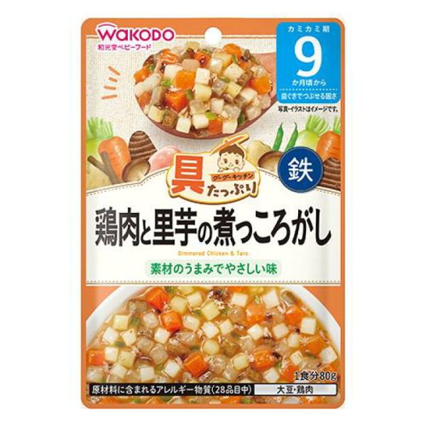 「アサヒグループ食品」 具たっぷりグーグーキッチン 鶏肉と里芋の煮っころがし 80g 9カ月頃から
