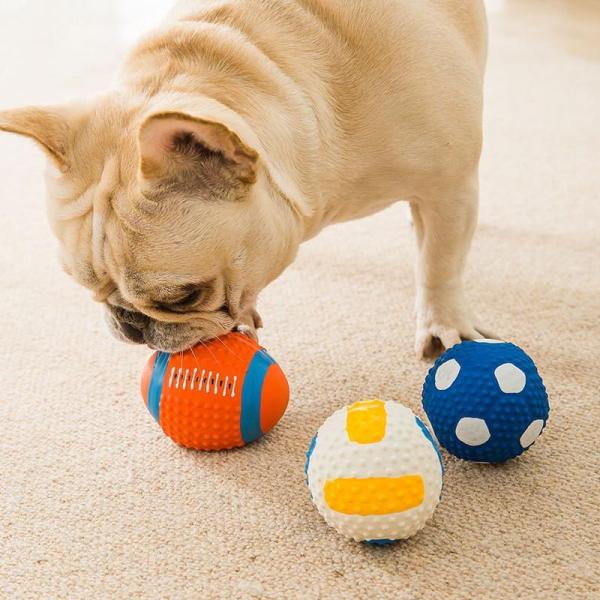 犬おもちゃ音が鳴る野球ボールサッカーボールラグビーボール大きい中型犬大型犬用音が鳴る鳴き笛鳴笛子犬パ...