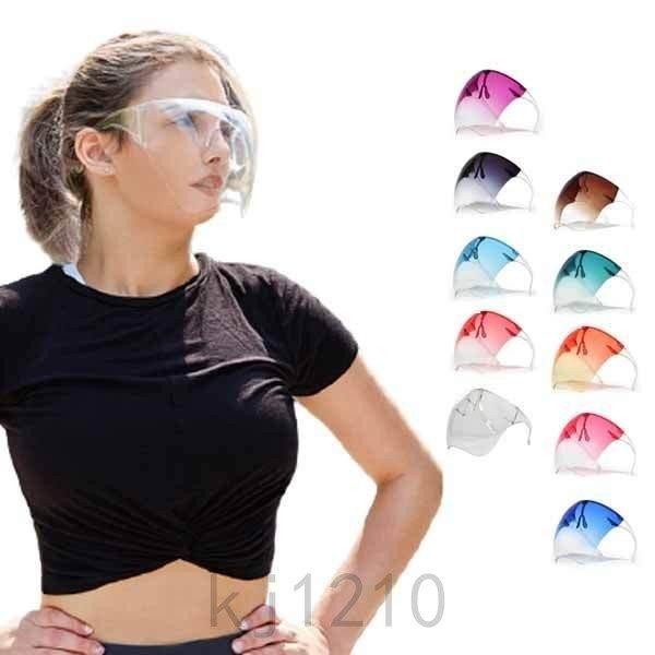 フェイスシールド メガネ 眼鏡 フェイスガード フェイスカバー 簡易式 透明 防護カバー 対策 透明...