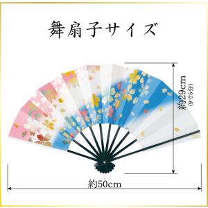 舞扇子 特価 9寸5分 黒塗骨 NO. 10 箱付きの詳細画像5