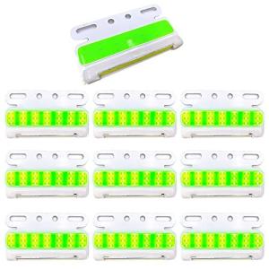 Meliore 極薄 汎用 サイドマーカー LED 24V COB ダウン アンダー ライト ランプ 路肩灯 ステー 付 薄型 角型 防水 軽量 トラ