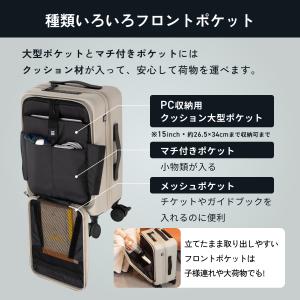 フロントオープン スーツケース 機内持ち込み ...の詳細画像5