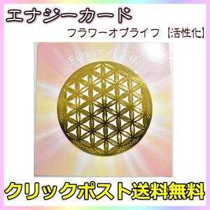 エナジーカード フラワーオブライフ 活性化 １枚売り 送料無料 浄化 瞑想 ヒーリング お守り｜maimustone-y