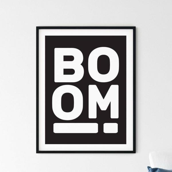 BOOM Typography Print A3 アート ポスター  NATIVE STATE（UK...