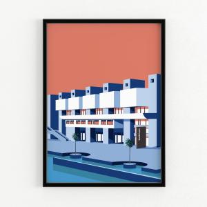 アート ポスター タペストリー(30x40cm) Barbican Centre in London Art Poster｜maindish