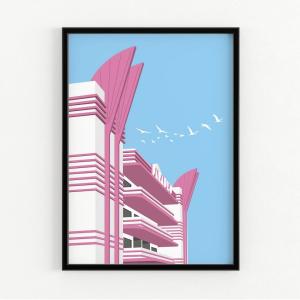ポスター ホテル インテリア イビザ (30x40cm) Hotel Paradiso of Ibiza Art Poster｜maindish