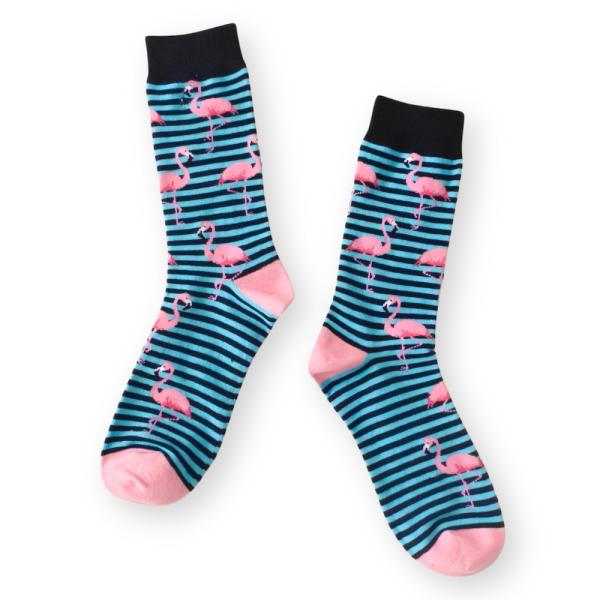 メンズ 靴下 総柄 フラミンゴ ボーダー ソックス MENS SOCKS SOX お洒落 オシャレ ...