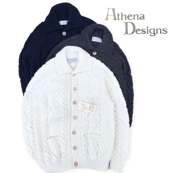 アイルランド製 送料無料 ATHENA DESIGNS【アテナデザイン】CARDIGAN アランカー...