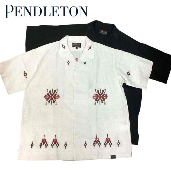 送料無料 PENDLETON【ペンドルトン】EMB OPEN S/S エンブロイダリー オープンカラ...