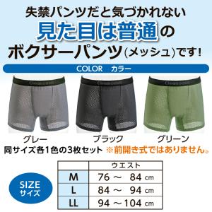 尿漏れパンツ 男性 失禁パンツ メッシュ吸水安...の詳細画像5