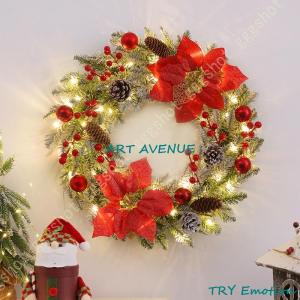 飾り付け リース 玄関 飾り クリスマスオーナ...の詳細画像5