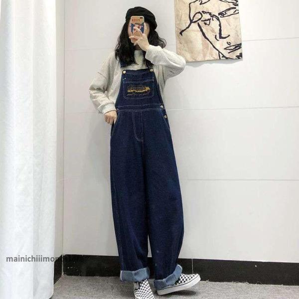 サロペット レディース オーバーオール ゆったり デニムパンツ レディースロング丈 ジーンズ 春夏新...