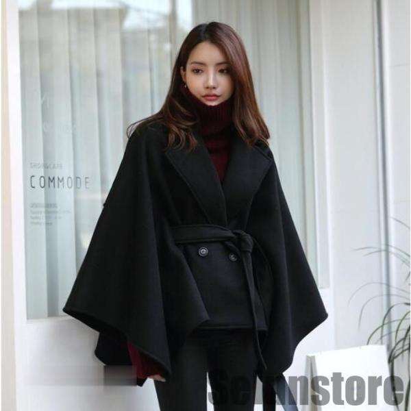 ケープコート ポンチョ ポンチョコート アウター チェスターコート　カーディガン  ケープ  通勤　...