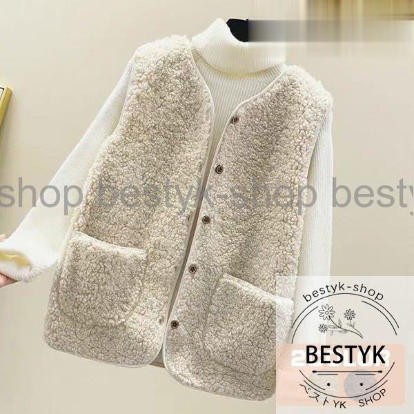 フリースベストボアベストコートレディースインナーベストアウター袖なしノーカラー羽織りカジュアルもこも...