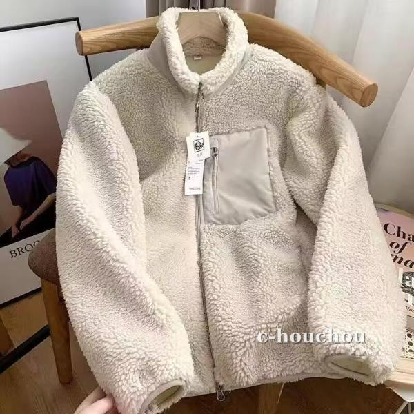 ボアジャケット ボアブルゾン レディース ボアコート アウター 立ち襟 ふわふわ 暖かい ゆったり ...