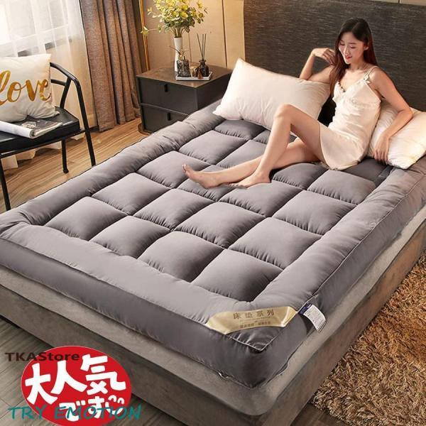 厚手の柔らかい布団マットレス、折りたたみ式ロールアップフロアパッド、シングル/ダブル畳スリーピングマ...