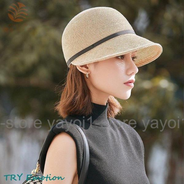 麦わらキャップ 麦わら帽子 レディース つば広 折りたたみ つば広 紫外線 UVカット帽子 海 春夏...