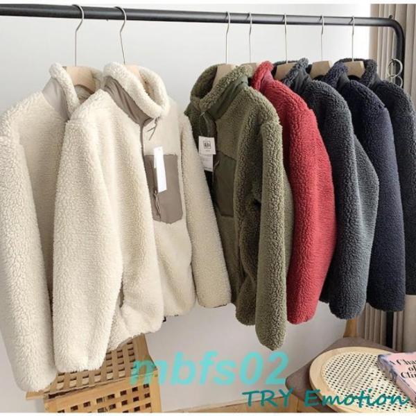 ボア アウター リバーシブル レディース ブルゾン フリース ビッグシルエット オーバーサイズ シン...