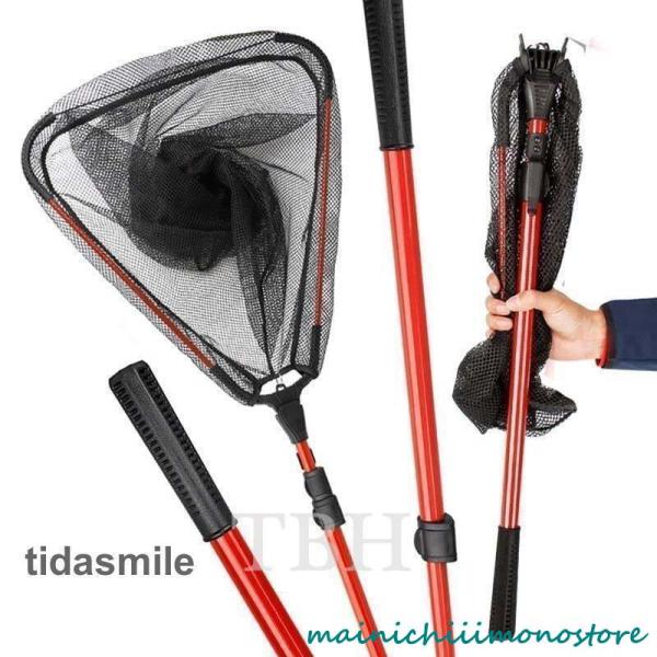 ランディングネット 玉網 ラバー 渓流 大型 青物 タモ網 たも網 折りたたみ フィッシング 釣り ...