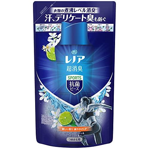 レノア 超消臭+ 抗菌ビーズ スポーツ クールリフレッシュ&amp;シトラス 詰め替え 430mL