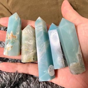 カリビアンカルサイト タワー （約145.7g） ポイント 置物 ブルーカル