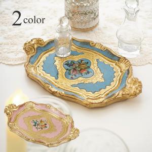 イタリア製 トレー / 軽量 木製 ゴールド 輸入雑貨 インテリア