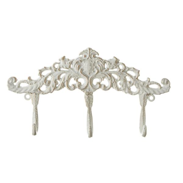 アイアン フック 3連 ホワイト / 壁 壁掛け フック ウォールデコレーション 飾り 壁 ディスプ...