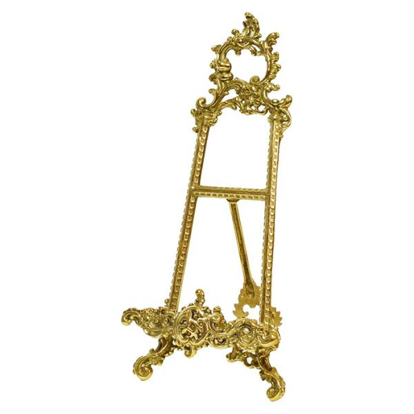 真鍮製 イーゼル クラシック 高さ23.5cm / イタリア製 真鍮 イーゼル 金色 ゴールド おし...