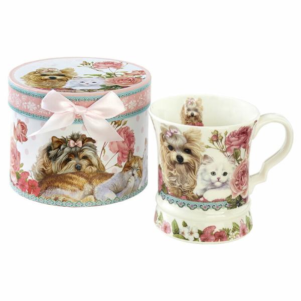 ギフトボックス入り マグカップ ドッグキャット  300ml / ロイヤルアーデン マグ カップ  ...