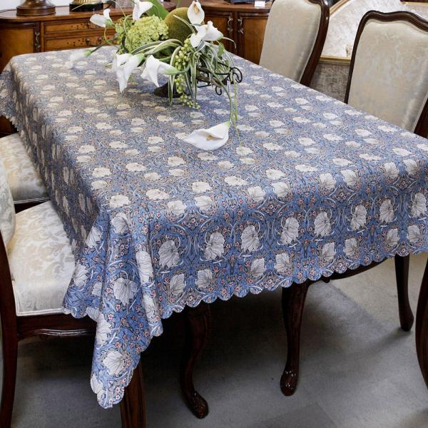テーブルクロス ヴィクトリアフラワー 幅230cm  / アールヌーヴォー スカラップ 長方形 大判...