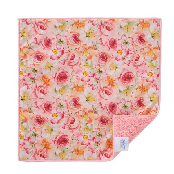 今治産タオルハンカチ アパッシオローズ 片面パイル 25×25cm / ロイヤルアーデン タオル ハ...