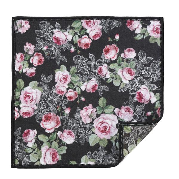 タオルハンカチ ティアラローズ 両面プリント 25×25cm / ロイヤルアーデン タオル ハンカチ...