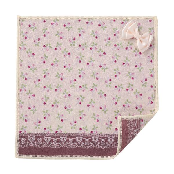 タオルハンカチ ポムピンク 両面プリント 25×25cm / ポムドゥース タオル ハンカチ 可愛い...