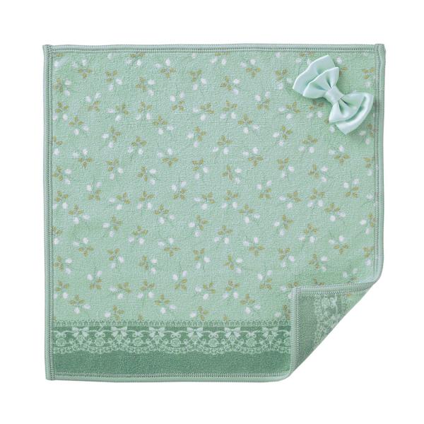 タオルハンカチ ポムブルー 両面プリント 25×25cm / ポムドゥース タオル ハンカチ 可愛い...