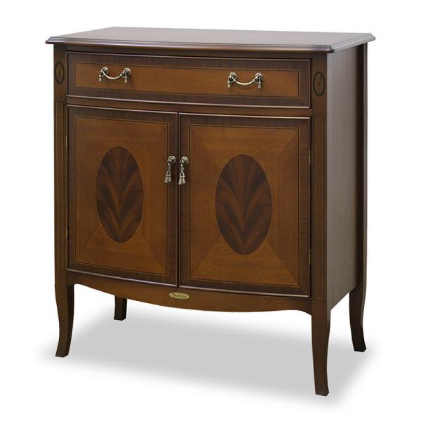 ベネチア コンソール 幅75cm / 棚 チェスト 収納 サイドチェスト ブラウン 茶 象嵌 装飾 ...