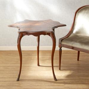 イタリア ライティングデスク ブラウン 猫脚 完成品 アンティーク