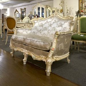 シリック 2人掛けソファ 幅146cm / SILIK 高級 イタリア製 ソファ 2Pソファ 二人掛けソファ 二人掛け 2人掛け 白 ホワイト シルバー 家具 インテリア リビング